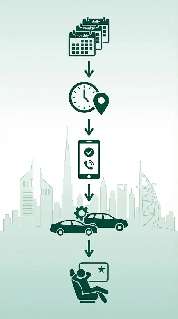 booking process car lift service